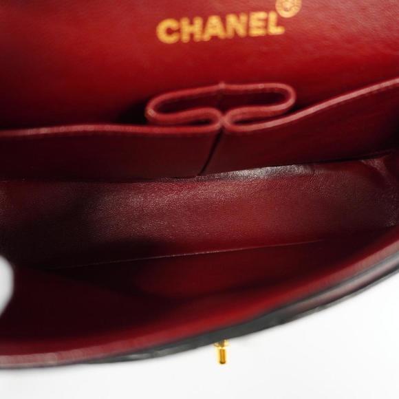 Chanel Shoulder Bag Matelasse W Flap Chain Lambskin Black Gold Hardware Women's - Picture 4 of 13